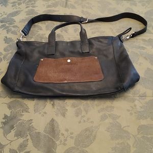 Leather with Pony Hair Pocket